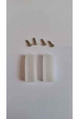 Plastik Pense Ucu Beyaz Düz Burun Pensesi Yedek Uçlar (25x9,5x7,5 mm)  3 ÇİFT