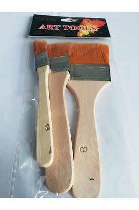 TURUNCU UÇLU 3 LÜ EKONOMİK ASTAR FIRÇA SETİ