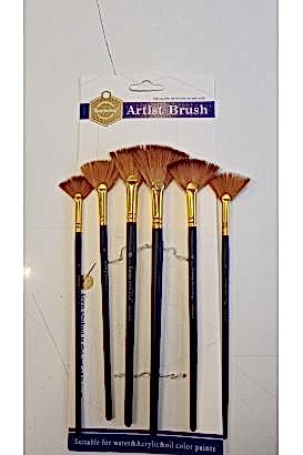 6 LI İPEK YELPAZE FIRÇA SETİ